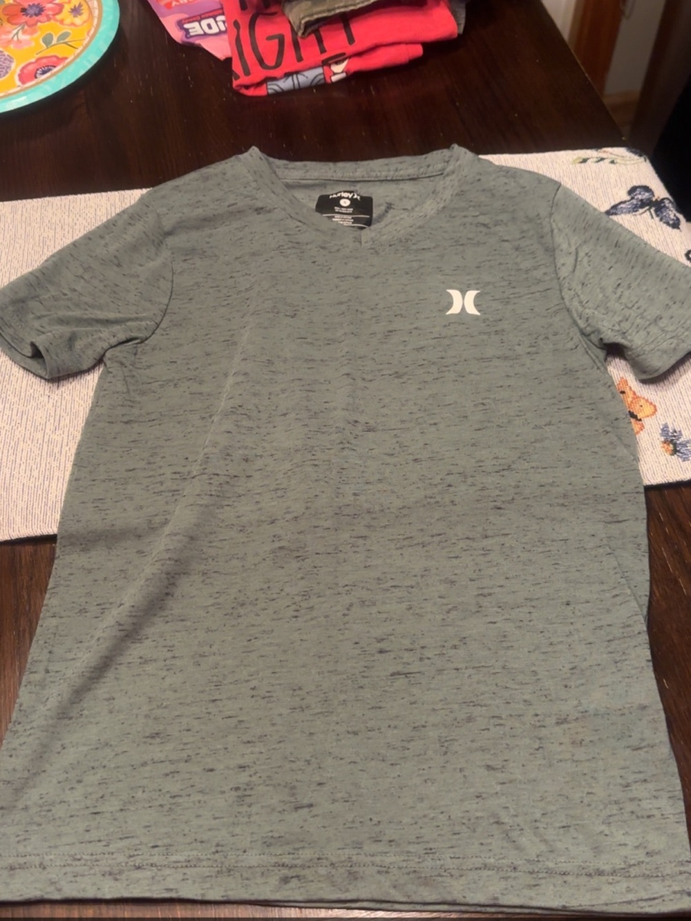 Hurley Boys Heather Sage Short Sleeve Performance Tee